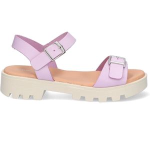 Braqeez 423001-571 Meisjes Platform Sandalen - Paars - Leer - Gesp