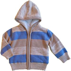 Dirkje Babywear beige blauw vest - Maat 80