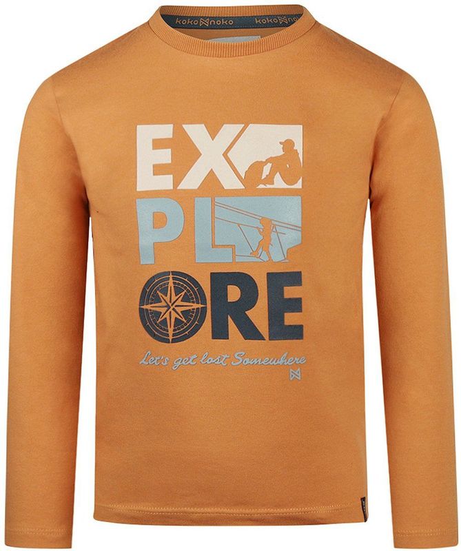 Koko Noko - Longsleeve T-shirt - Camel - Jongens