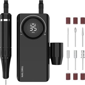 Draadloze Nagelfrees voor Manicure en Pedicure - Elektrische Nagelvijl met LCD-Display en USB-opladen