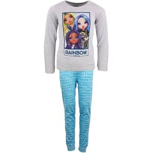 Rainbow High - pyjama meisjes katoen Grijs/Blauw - Maat 98