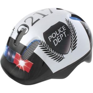 Ventura Fietshelm Police Wit Zwart Maat 52/57 Cm