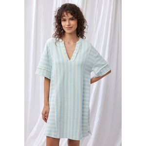 Lords & Lilies strandkleedje dames - blauw/wit gestreept - 251-52-TDG-T/991 - maat M