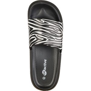 BECO dames slippers Zebra Vibes - zwart/wit - maat 37