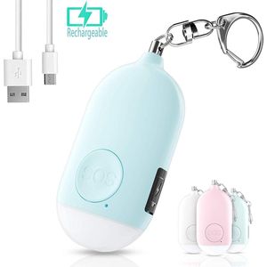 Oplaadbaar Persoonlijk Alarm – Zelfverdediging producten – Zelfverdediging Alarm – sleutelhangers – Alarm Persoonlijk – Alarm sleutelhanger – Oplaadbare Zaklamp Led