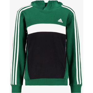 Adidas J 3S Tib kinder hoodie groen zwart - Maat 140/146