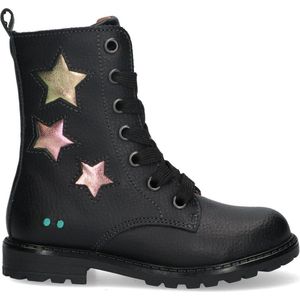 BunniesJR 224864-589 Meisjes Biker Boots - Zwart - Leer - Veters