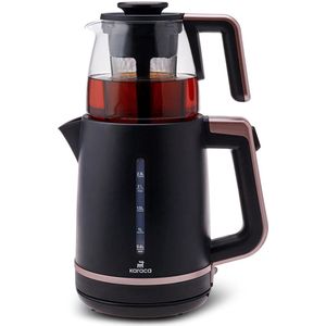 Karaca Maxi Tea XL – 2-in-1 -Glazen Theemaker en Waterkoker – Roseberry