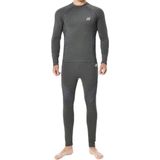 Thermo Ondergoed set voor Heren : Ademend en Comfortabel Basislaag voor Voetbal, Tennis, Skiën, Hardlopen en Outdooractiviteiten-Grijs-XXL