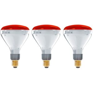 Technik R125 Infraroodlamp E27 150W - 1250lm - 2700K - Half Rood Licht - Warmtelamp - 3 stuks