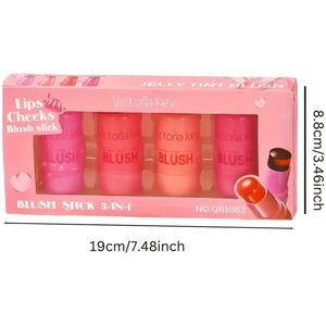 VICTORIA KEY 4 Tinten Jelly Blush & Lippenstift Duo