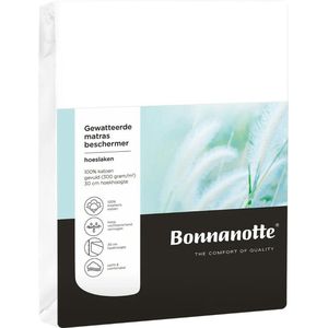 Bonnanotte Gewatteerd Hoeslaken - Wit 90x200