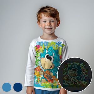 Dino Serenade - Glow-in-the-dark pyjama - blauw - maat 110-116 - 5 jaar - 100% katoen
