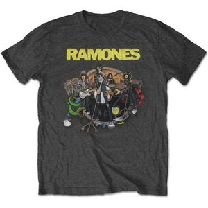 Ramones - Road To Ruin Heren T-shirt - L - Grijs
