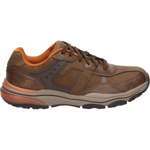 Skechers Romago-Elmen leren heren sneakers bruin - Maat 41 - Extra comfort - Memory Foam