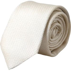 Textured Silk Necktie - Off White Ties