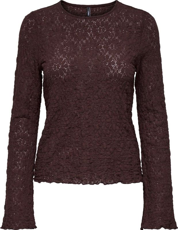 Only - Onlgiavanna Top Jrs - T-shirt - Decadent Chocolate - Dames