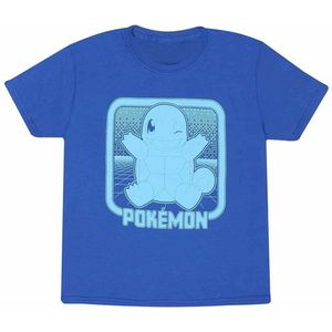 Pokémon Schiggy Retro Arcade T-shirt blauw 116 Katoen - Fan merch, Gaming, Nintendo