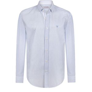 Felix Hardy Gestreepte Overhemd - Overhemden - 97% Katoen Heren Blauw - M