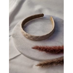 C-line Haarband Wit Beige Imitatie Leer Leatherlook - Diadeem - Elegant - Luxe - Stijlvol - Easy Hairstyle - Trend