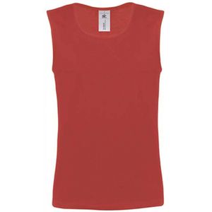 Tank Top Heren M B&C Mouwloos Red 100% Katoen