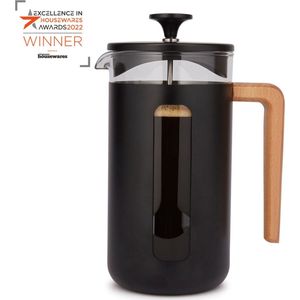 Cafetière, 8 Kopjes, RVS, Zwart - La Cafetières-sPisa