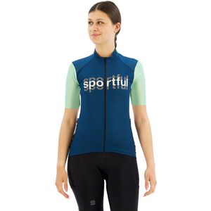 Sportful Supergiara Logo Korte Mouw Wielertrui Blauw S Vrouw