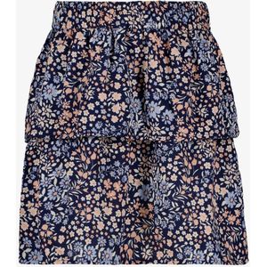Name it Vinaya meisjes rok met bloemen blauw - Maat 140