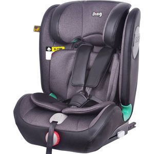 Ding York i-Size Autostoel - Isofix - Zwart & Leer - 9 tot 36 kg - Autostoel groep 1/2/3