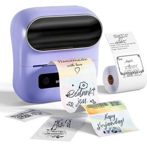 Thuys – Thermische Printer – Tattoo Printer – Thermal Printer – 15 x 13 x 8cm – Paars