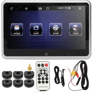 Touchscreen Autohoofdsteunmonitor 1080P HD Audio-videoweergave - Spiegellink USB Geheugenkaartsleuven - 101 Inch .