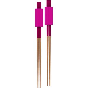 Zak!Designs Chopsticks - incl. Stokjeslegger - Set van 2 Stuks - Ø 24 cm - Fuchsia