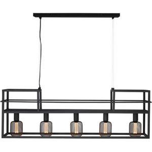 Freelight - Hanglamp Culinara 5 lichts met rek L 120 cm zwart