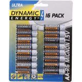 48x Dynamic energy AA batterijen 1.5 V - alkaline - batterijen / accu