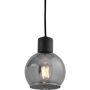 QAZQA vidro - Art Deco Hanglamp - 1 lichts - Ø 13 cm - Grijs - Woonkamers-sSlaapkamers-sKeuken