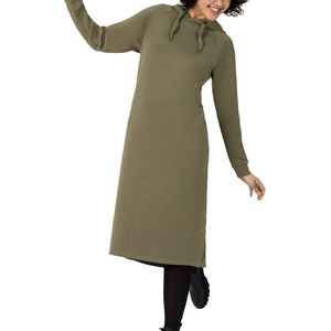 TIMEZONE Dames Jurk HOODIE DRESS regular fit Olijf XS Volwassenen