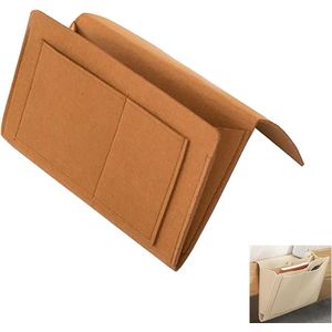 5-vaks nachtkastje, vilten bed opberg organizer, hangende tas houder voor tijdschriften boek telefoon tablet iPad kabels afstandsbediening en bril houder thuis slaapzaal bed bank