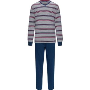 Pastunette for Men - Heren Pyjama set Ralph - Grijs / Blauw - Katoen - Maat M