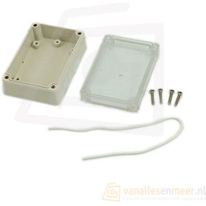 Behuizing voor Elektronica – 230x150x85mm, Stof- en Waterbestendig met Transparant Deksel