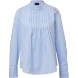 Blouse - Geraffineerd - Met Plooien en Decoratieve Knopen - Gestreept Patroon