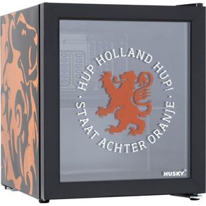 Husky KK50-DUTCHLION - Mini Koelkast - Met Glazen Deur - 46 Liter - 40dB - Oranje - Leeuw