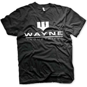 DC Comics Batman Unisex Tshirt -M- Wayne Industries Logo Zwart