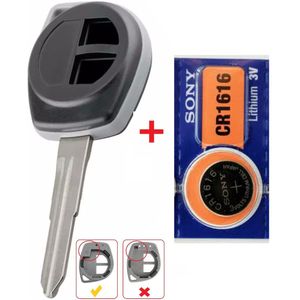 Autosleutel 2 knoppen geschikt voor Suzuki sleutel / Suzuki Swift / Suzuki Vitara / met batterij.