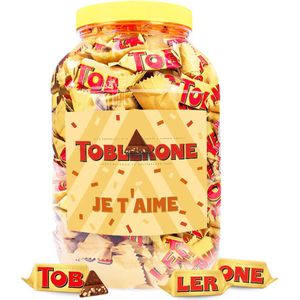Toblerone mini chocolade ""je t'aime"" - melkchocolade met nougat, amandel en honing - 1000g