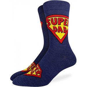 Malinsi SuperMom Sokken Dames - Grappige Huissokken One Size Blauw - Moederdag - Happy Verjaardag Mama - Superman Socks - Cadeau Moeder - Mama