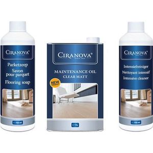 Ciranova Onderhoudskit voor Geoliede parket Vloeren WHITE - Set van 3 artikels in een doos