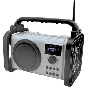 CRLYN® Bouwradio met Accu - Noodradio - DAB - Grijs