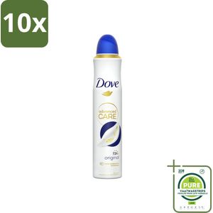 10 x Dove – Deodorant Spray – Original – 200 ml - Grootverpakking - Anti-transpirant - Deodorant Spray - Zweetbestendig - Geur - Huidbescherming