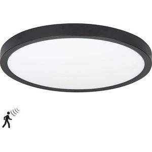 Highlight - Plafondlamp Piatto Ø 30,5 cm Sensor zwart