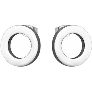 Fako Bijoux® - Oorbellen - Steker - RVS - Stainless Steel - Open Cirkel